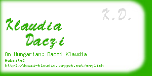 klaudia daczi business card